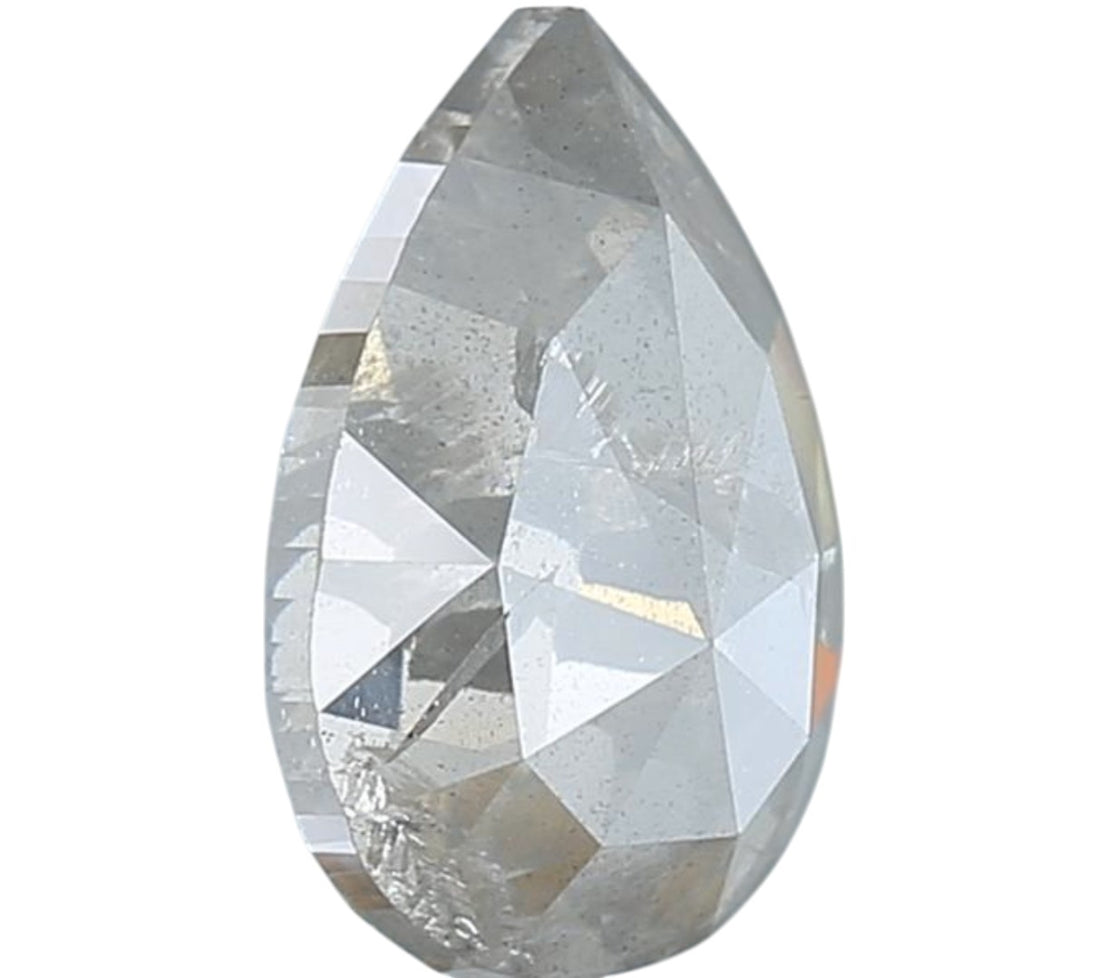 Salt and Pepper Diamond, 2.76 Ct Natural Gray Color Pear Cut Loose Diamonds for Engagement Ring