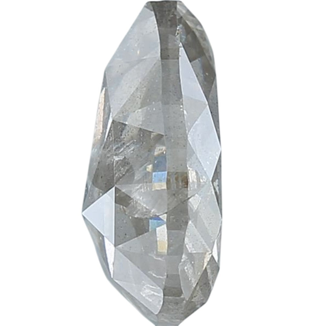 Salt and Pepper Diamond, 2.76 Ct Natural Gray Color Pear Cut Loose Diamonds for Engagement Ring