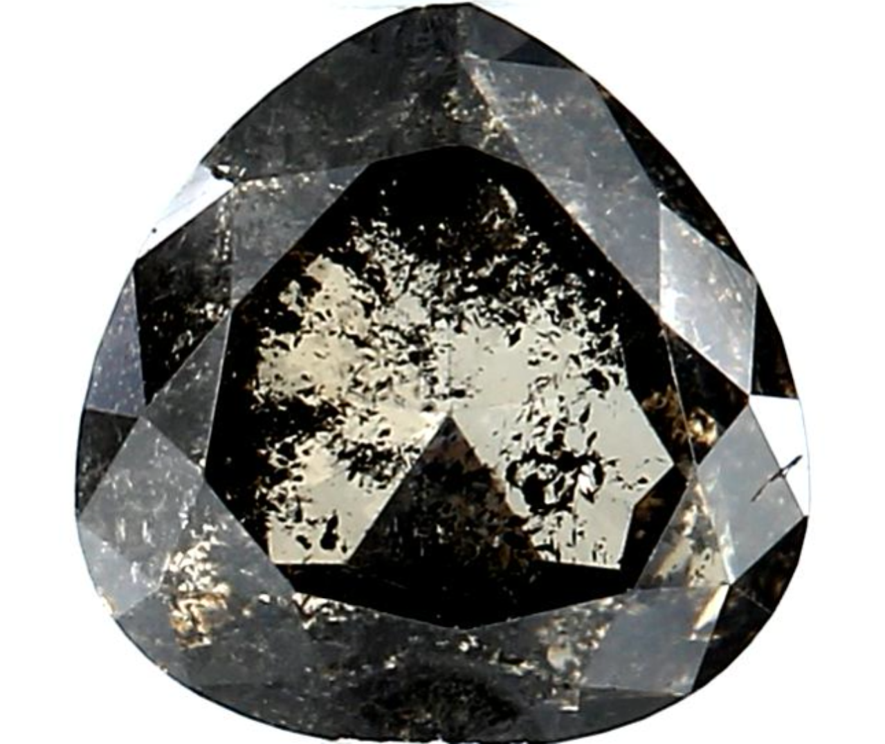 1.51 Ct Salt and Pepper Diamond, Natural Gray Color Pear Cut Loose Diamonds for Engagement Ring