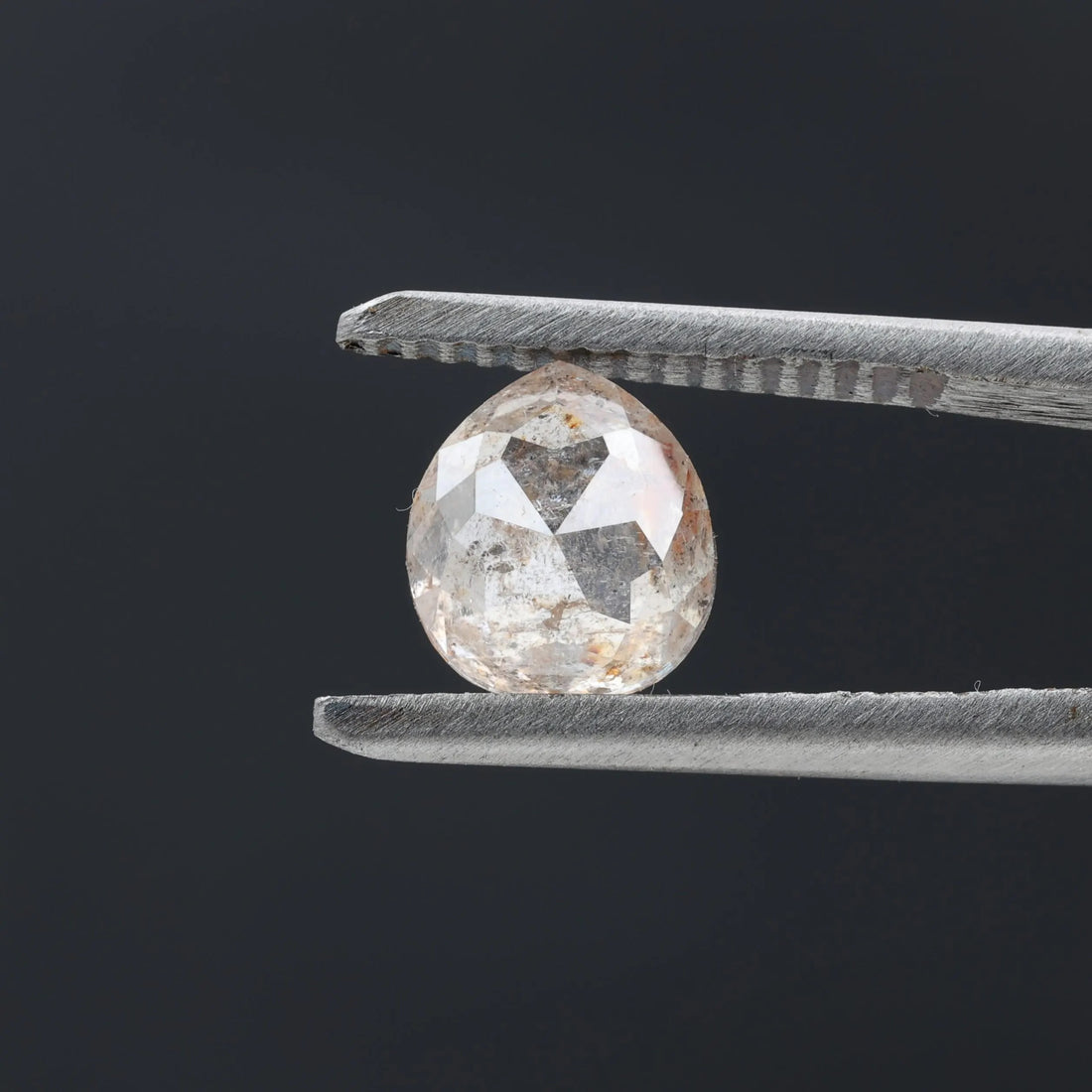 1.47 Ct Salt and Pepper Diamond, Natural Gray Pear Cut Loose Diamonds for Engagement Ring
