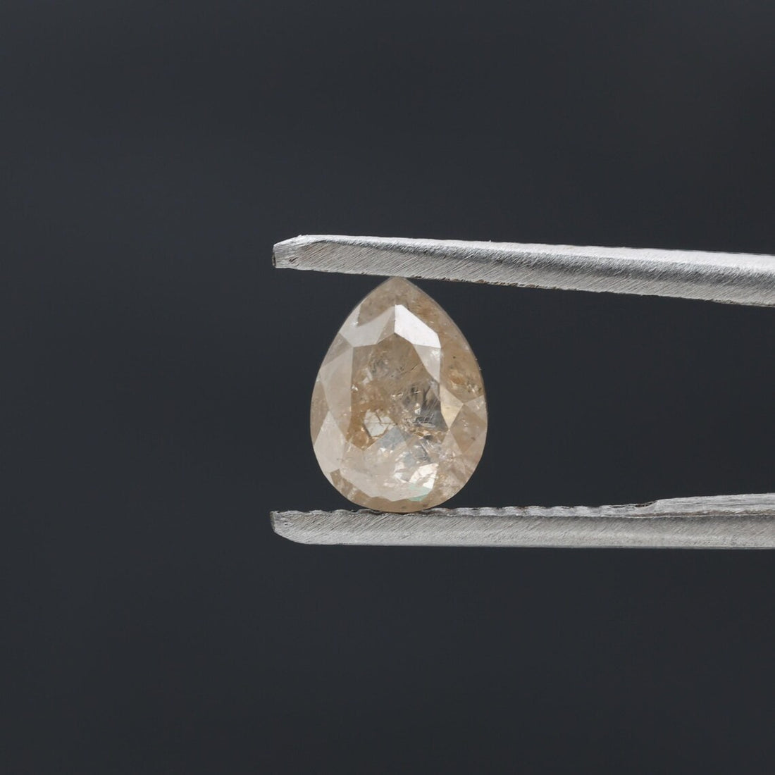 1.28 Ct Salt and Pepper Diamond, Natural Gray Pear Cut Loose Diamonds for Engagement Ring
