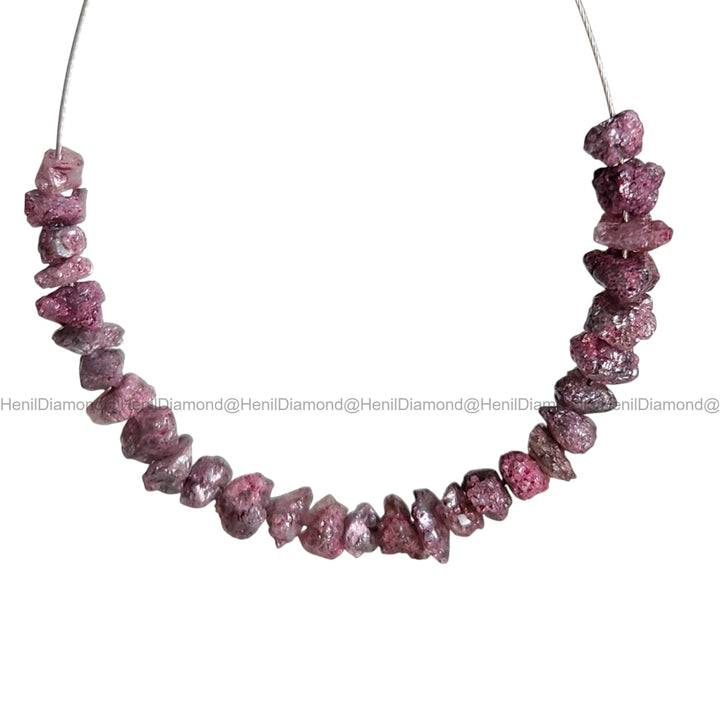1.03 Ct Lot 1.50-2.50 MM Natural Pink Raw Rough Loose Diamond Beads with Drilled Hole