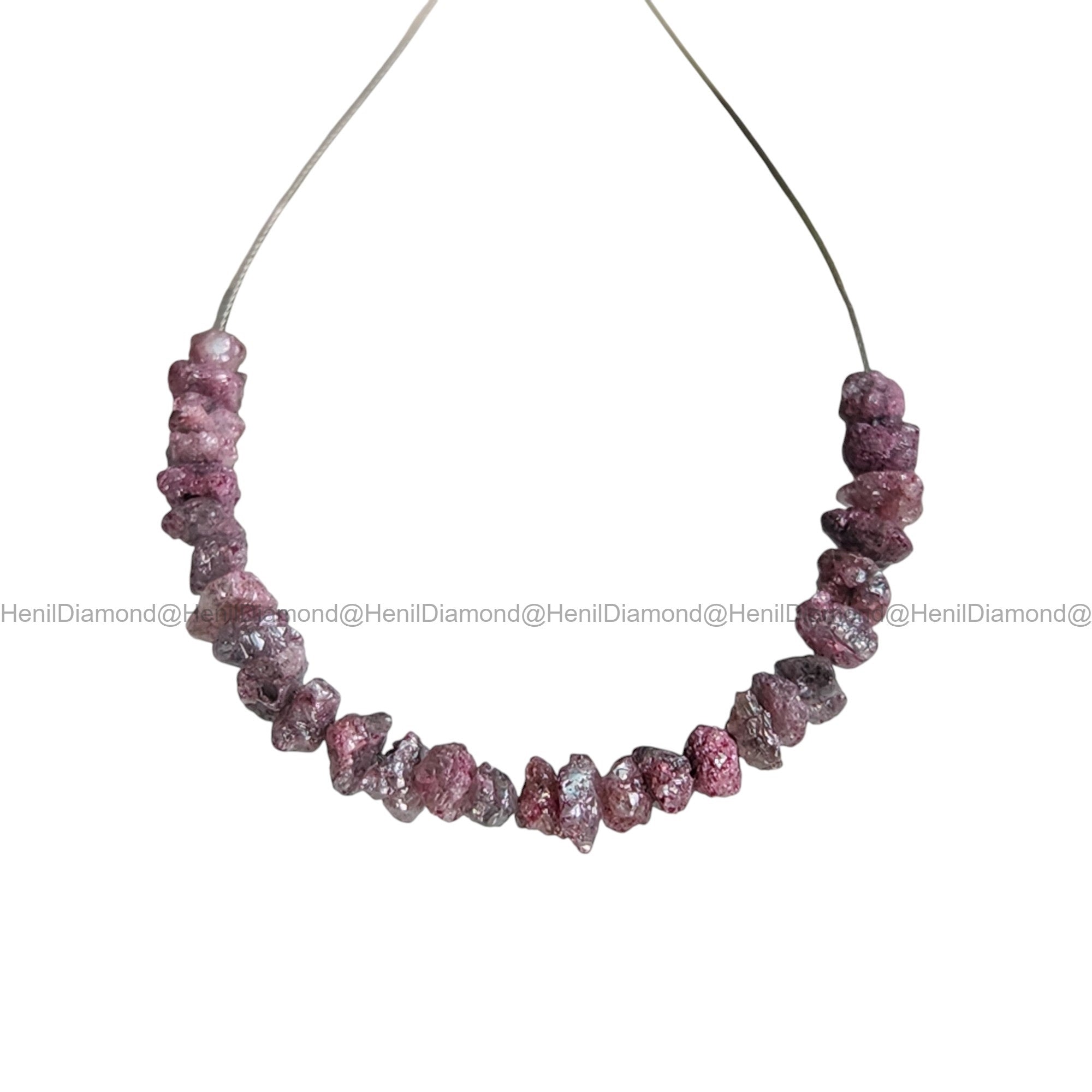 2.05 Ct Lot 1.50-2.50 MM Natural Pink Raw Rough Loose Diamond Beads with Drilled Hole