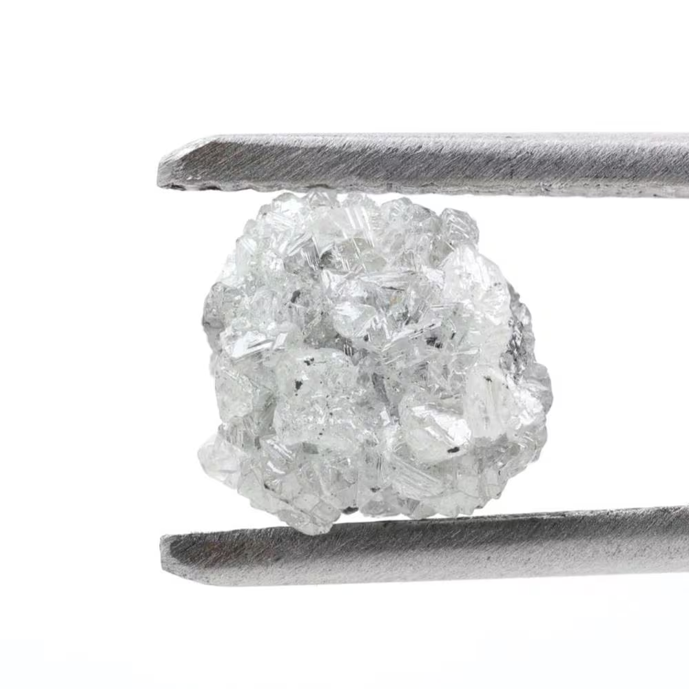 2.62 Ct Natural Gray Color Raw Rough Loose Diamond, Snow White for Engagement Ring