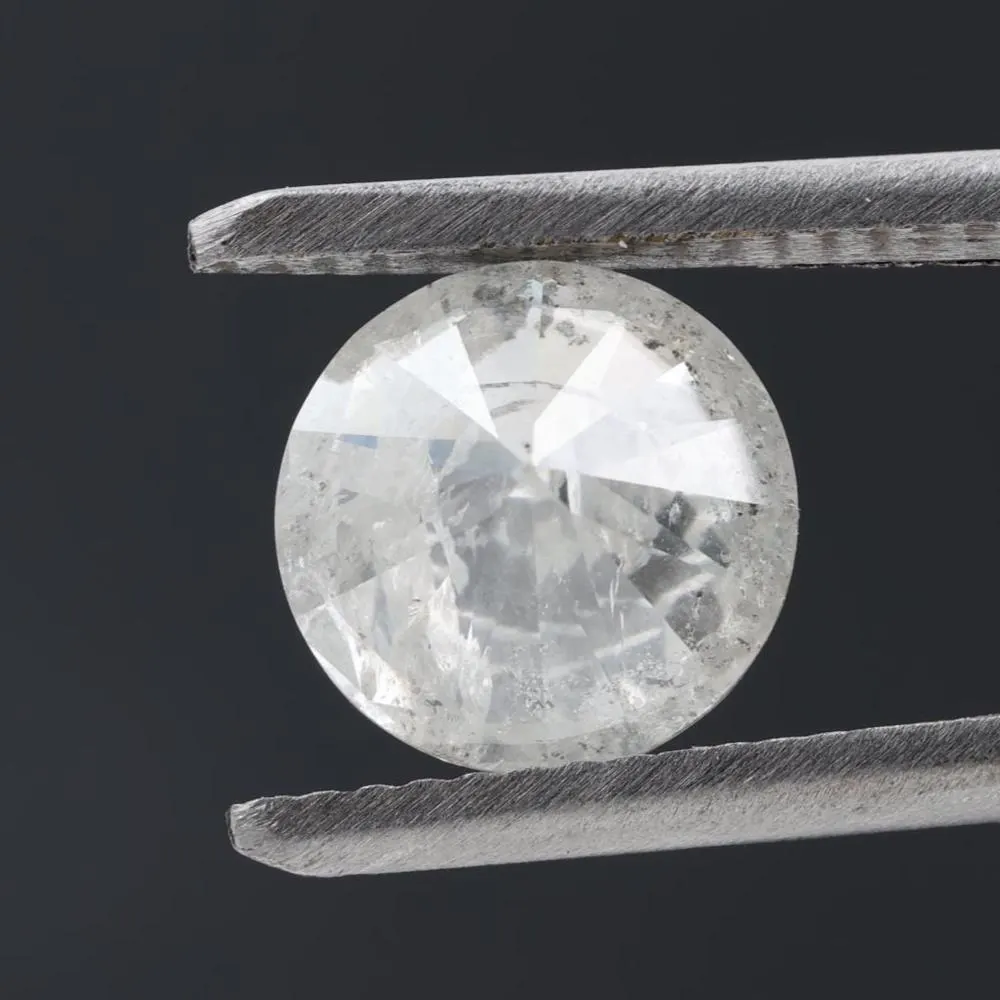 2.20 Carat Salt and Pepper Diamond, Natural Gray Round Loose Diamonds for Engagement Ring