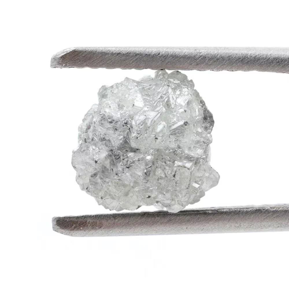 2.62 Ct Natural Gray Color Raw Rough Loose Diamond, Snow White for Engagement Ring