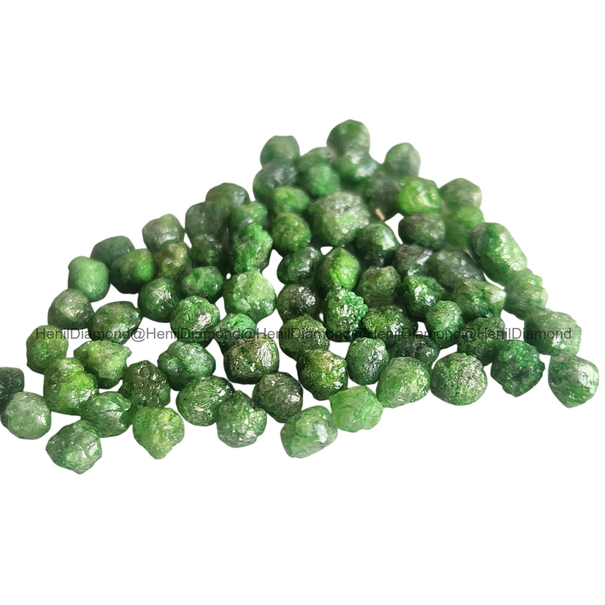 Green Diamonds, 5.00 ct 3.0-4.0 mm Natural Green Loose Raw Rough Diamond for Jewelry