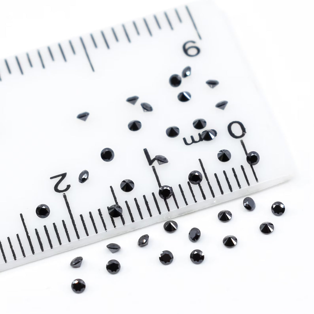 1.00 MM Natural Black Round Loose Diamonds for Jewelry, Fancy Black Color Diamond for Engagement Wedding Ring