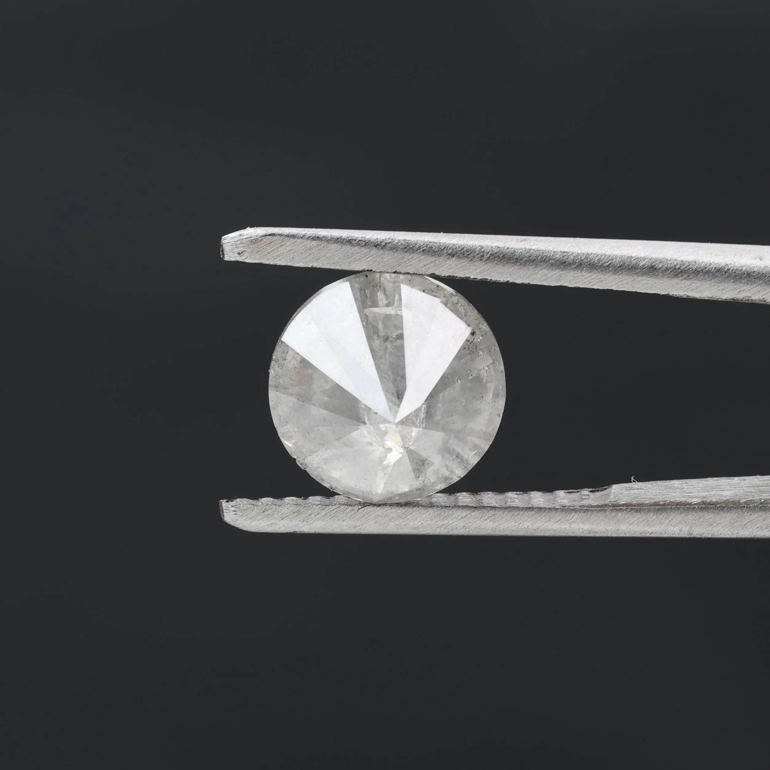 2.18 Carat Salt and Pepper Diamond, Natural Gray Round Loose Diamonds for Minimalist Engagement Ring
