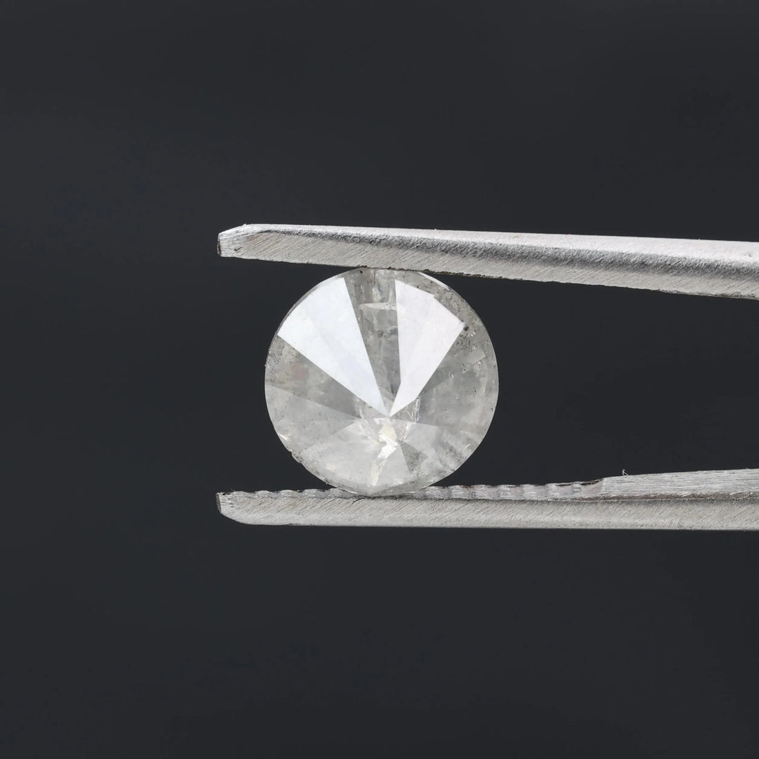 2.18 Carat Salt and Pepper Diamond, Natural Gray Round Loose Diamonds for Minimalist Engagement Ring