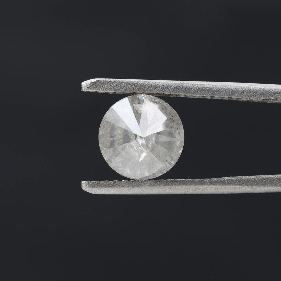 2.18 Carat Salt and Pepper Diamond, Natural Gray Round Loose Diamonds for Minimalist Engagement Ring