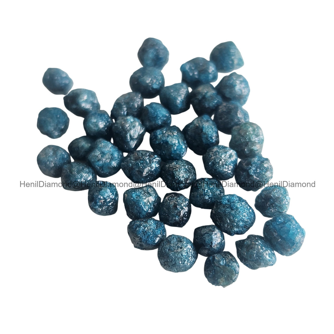 Blue Diamonds, 5.00 ct 3.0-4.0 mm Natural Blue Loose Raw Rough Diamond for Jewelry