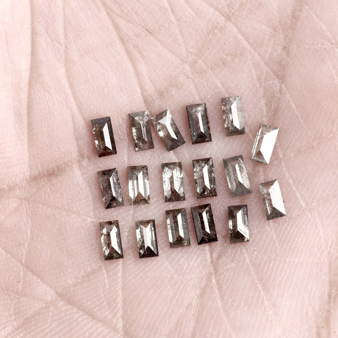 1.00 Ct Rare Salt and Pepper Baguette Diamond 2x4 MM – Natural Loose Gem for Distinctive Engagement Rings
