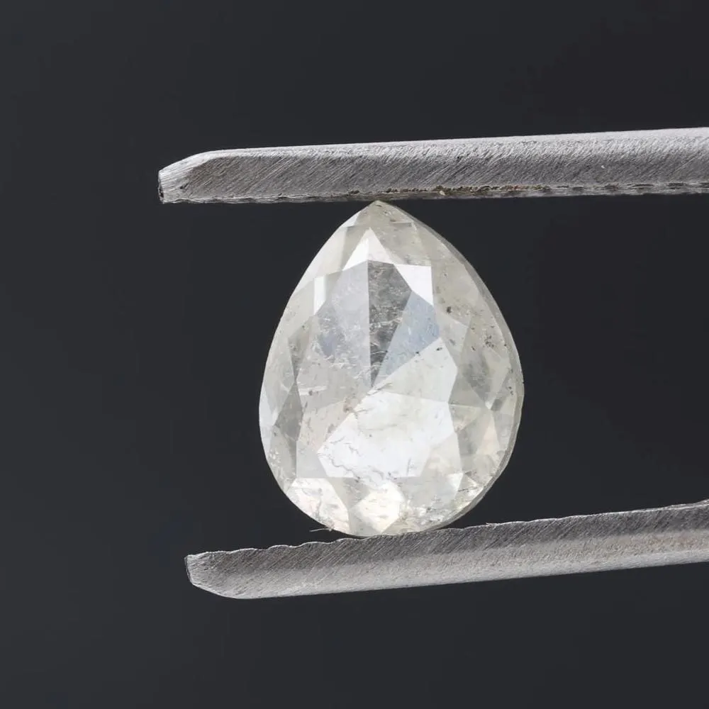 2.00 Ct Salt and Pepper Diamond, Natural Gray Color Pear Cut Loose Diamonds for Engagement Ring