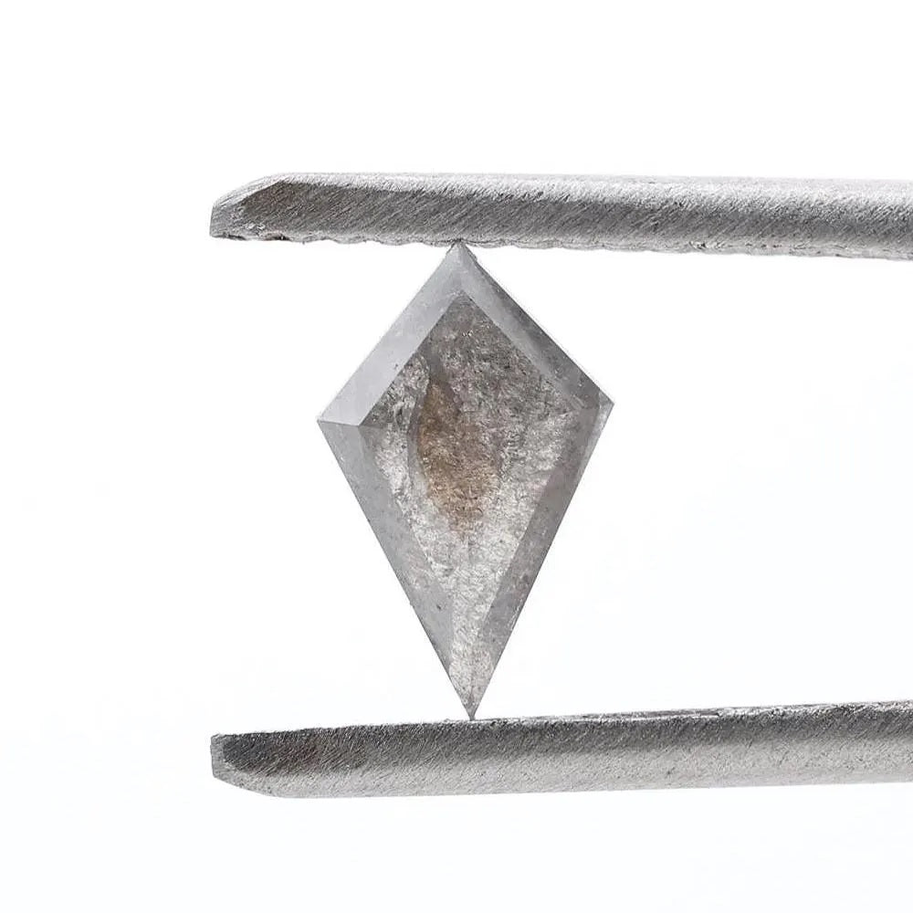 0.51 Cts Salt and Pepper Diamond, Natural Gray Kite Loose Diamonds for Engagement Ring