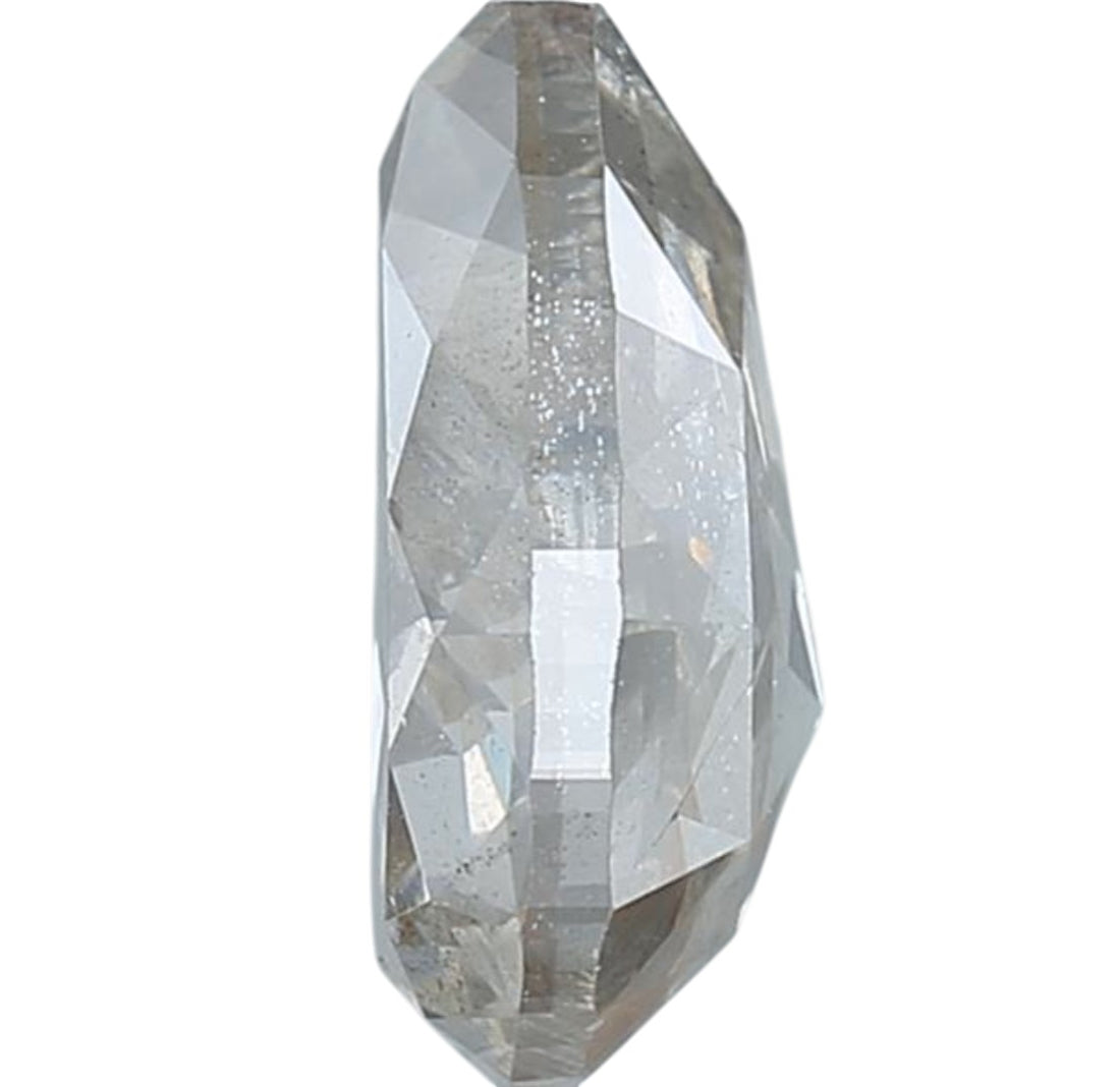 Salt and Pepper Diamond, 2.76 Ct Natural Gray Color Pear Cut Loose Diamonds for Engagement Ring