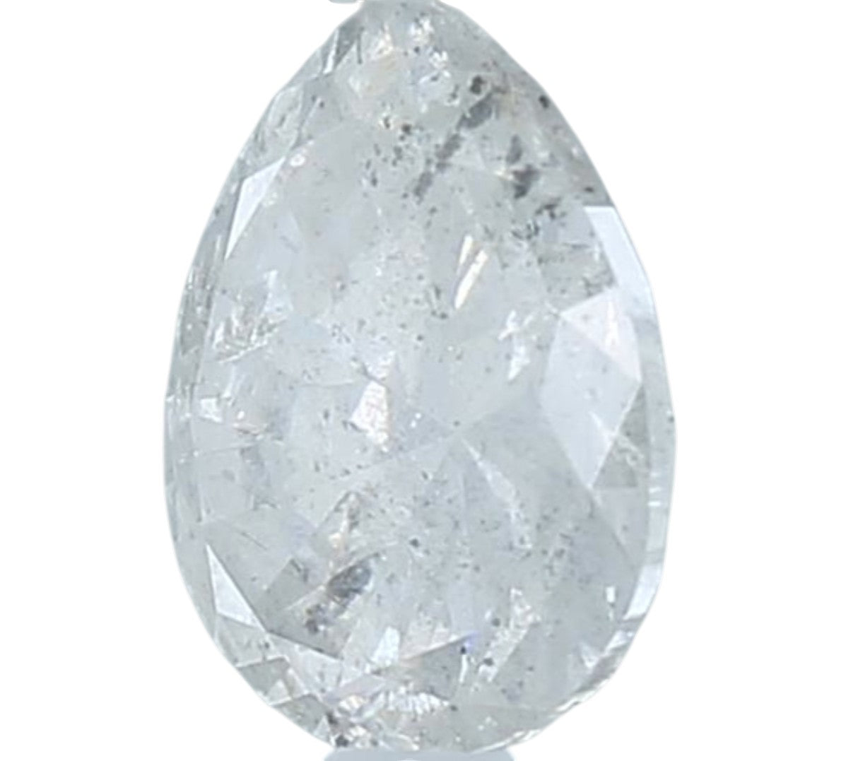 1.32 Ct Salt and Pepper Diamond, Natural Gray Color Pear Cut Loose Diamonds for Engagement Ring