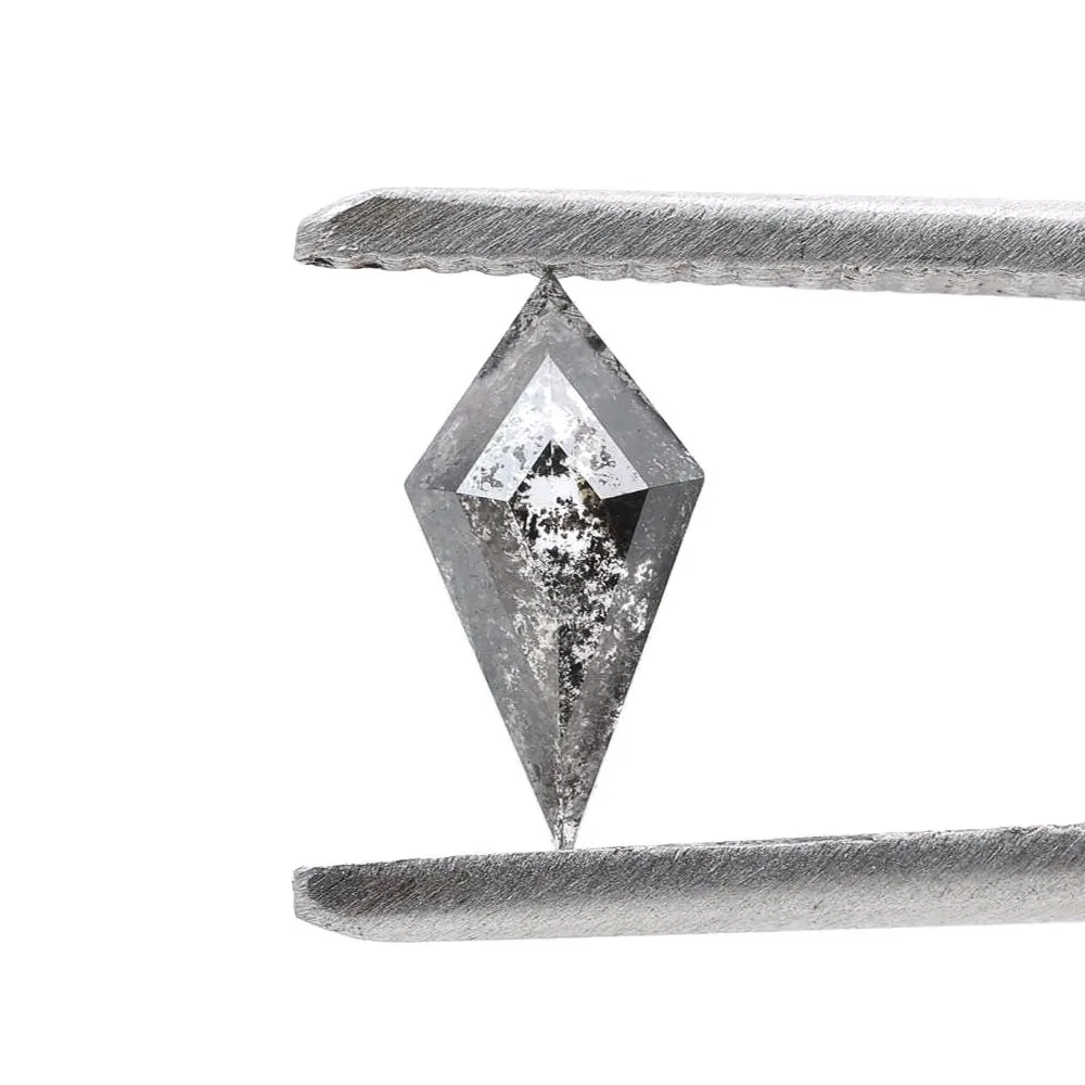 0.45 Cts Salt and Pepper Diamond, Natural Gray Kite Loose Diamonds for Engagement Ring
