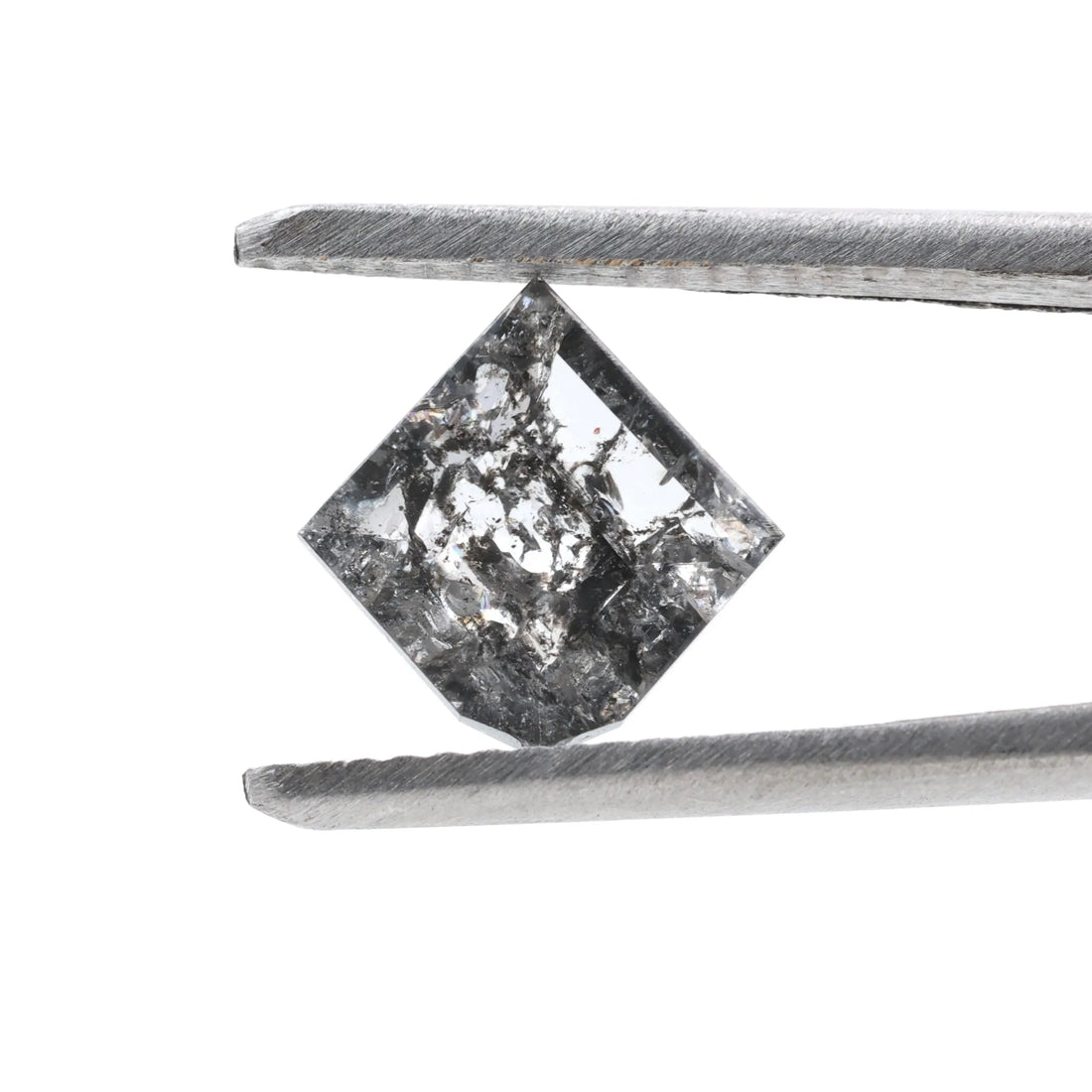 1.07 Carat Salt and Pepper Diamond, Natural Gray Shield Loose Diamonds for Minimalist Engagement Ring