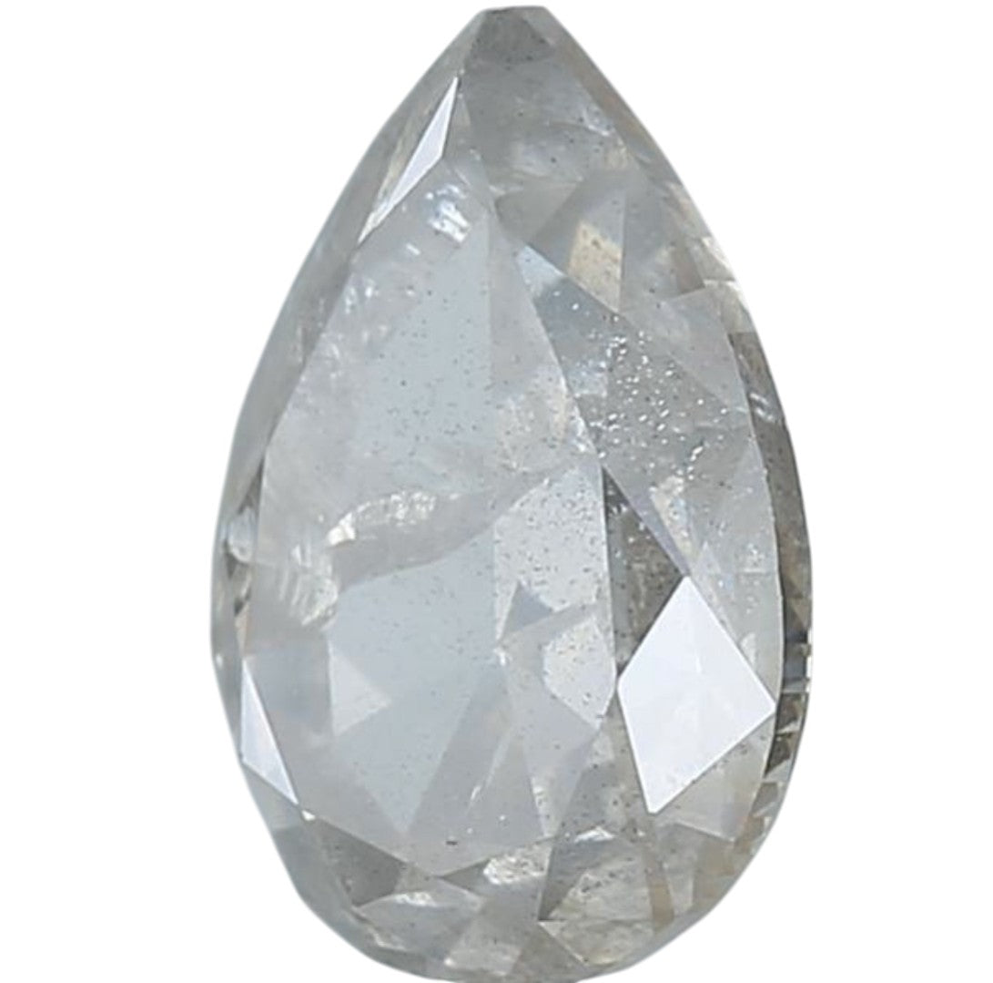 Salt and Pepper Diamond, 2.76 Ct Natural Gray Color Pear Cut Loose Diamonds for Engagement Ring