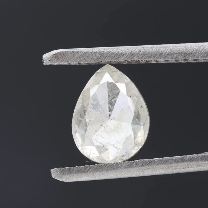 2.00 Ct Salt and Pepper Diamond, Natural Gray Color Pear Cut Loose Diamonds for Engagement Ring