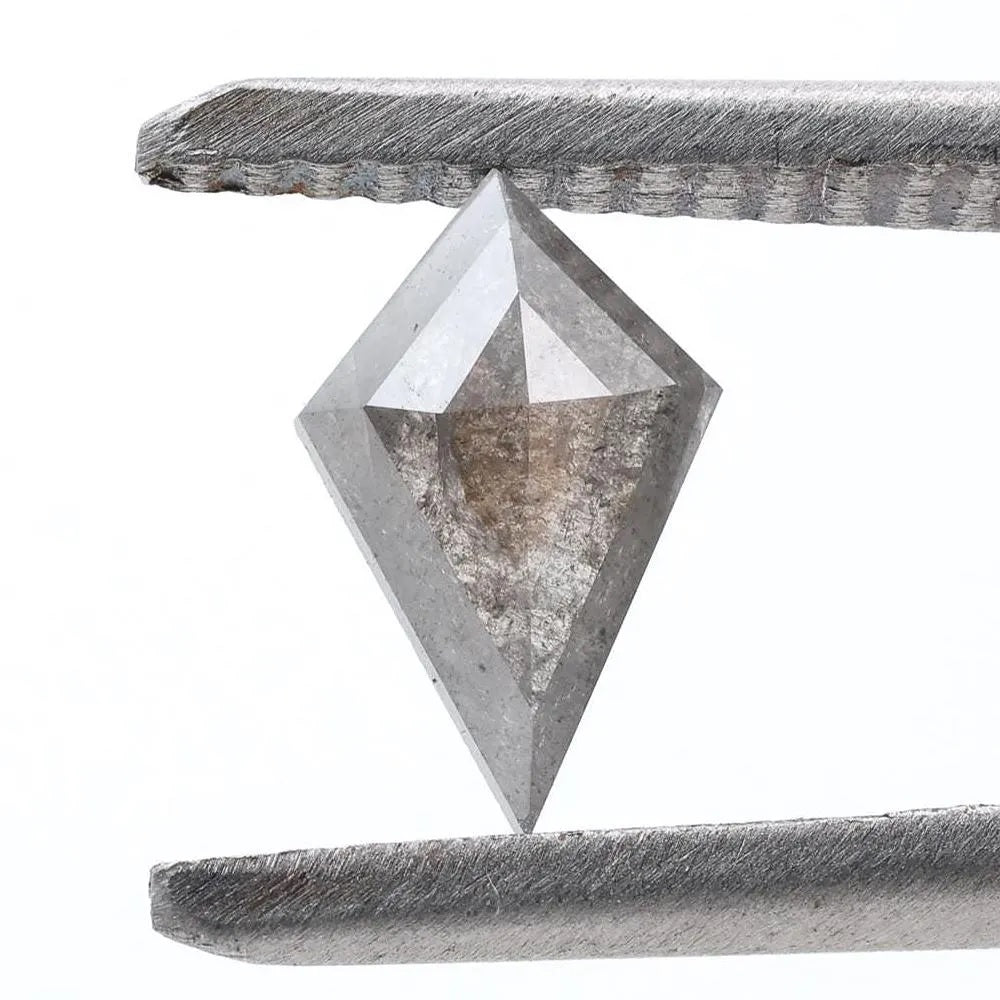 0.51 Cts Salt and Pepper Diamond, Natural Gray Kite Loose Diamonds for Engagement Ring