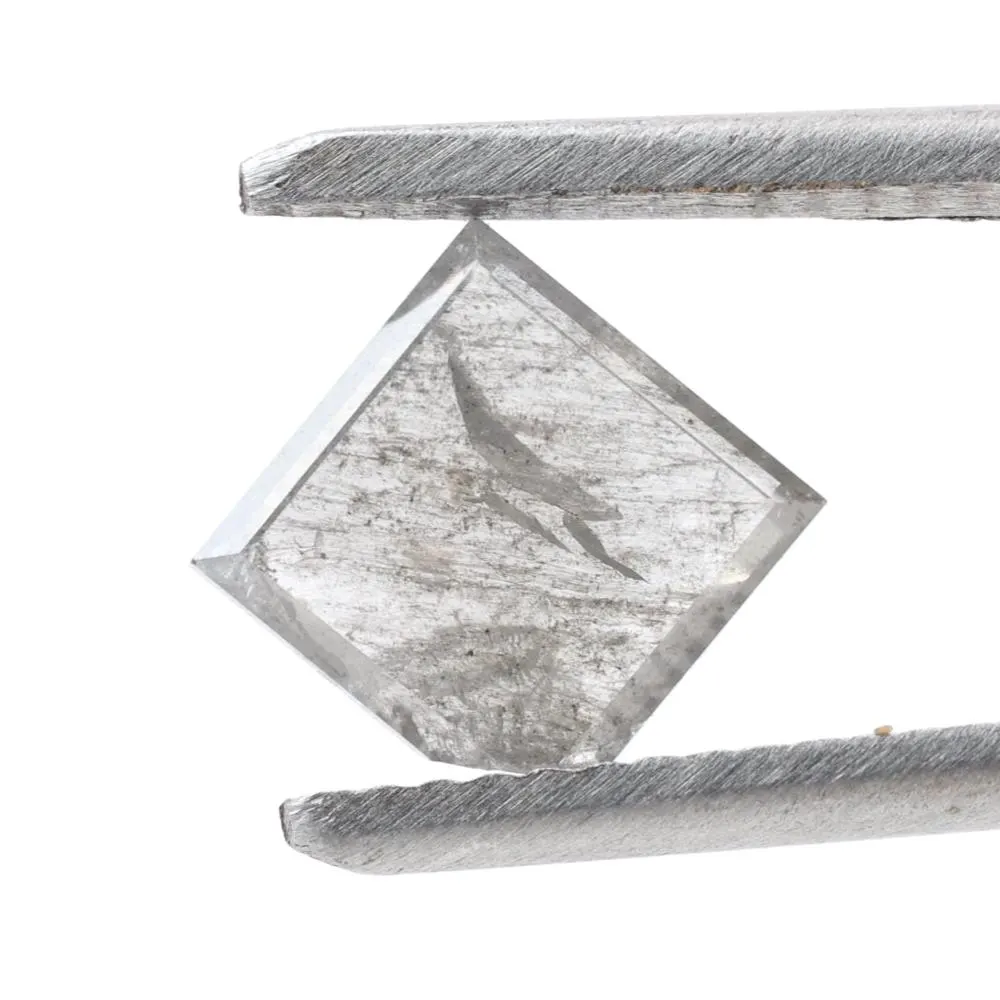 1.03 Ct Salt and Pepper Geomteric Diamond, Natural Gray Color Loose Diamonds for Wedding Ring