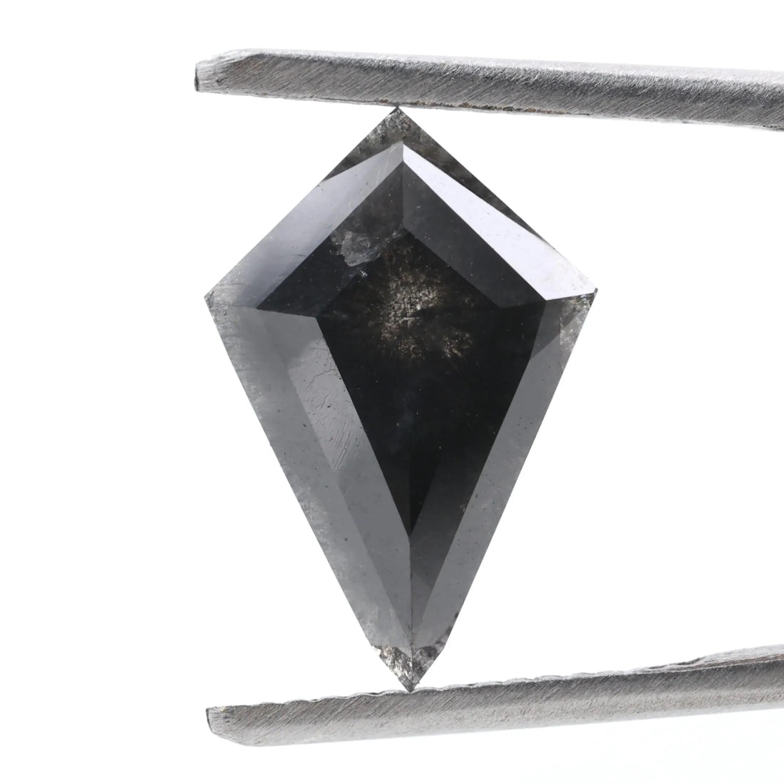 2.79 Carat Salt and Pepper Diamond, Natural Gray Kite Loose Diamonds for Minimalist Engagement Ring