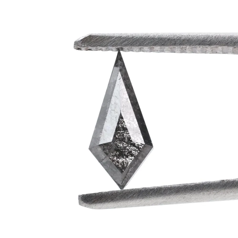 0.71 Cts Salt and Pepper Diamond, Natural Gray Smokey Kite Loose Diamonds for Engagement Ring