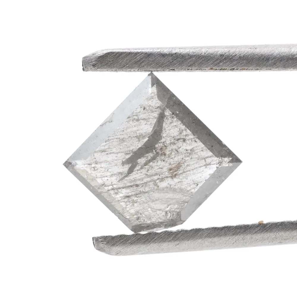 1.03 Ct Salt and Pepper Geomteric Diamond, Natural Gray Color Loose Diamonds for Wedding Ring