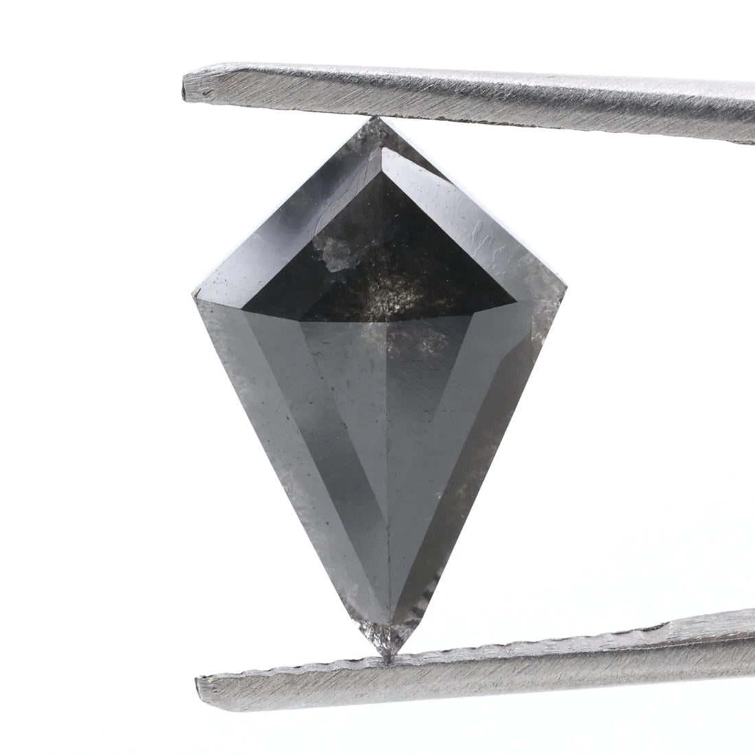 2.79 Carat Salt and Pepper Diamond, Natural Gray Kite Loose Diamonds for Minimalist Engagement Ring