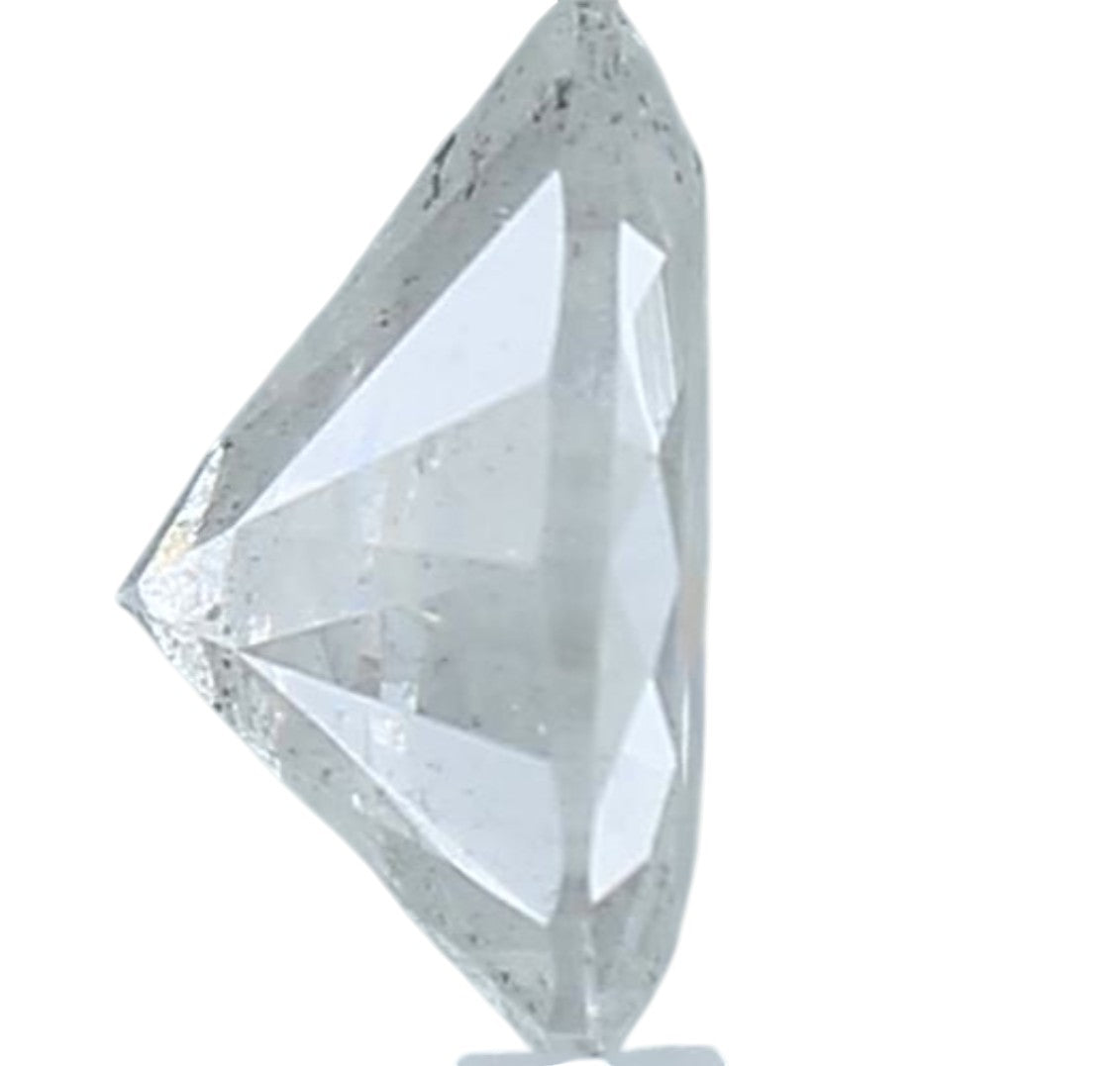 1.32 Ct Salt and Pepper Diamond, Natural Gray Color Pear Cut Loose Diamonds for Engagement Ring