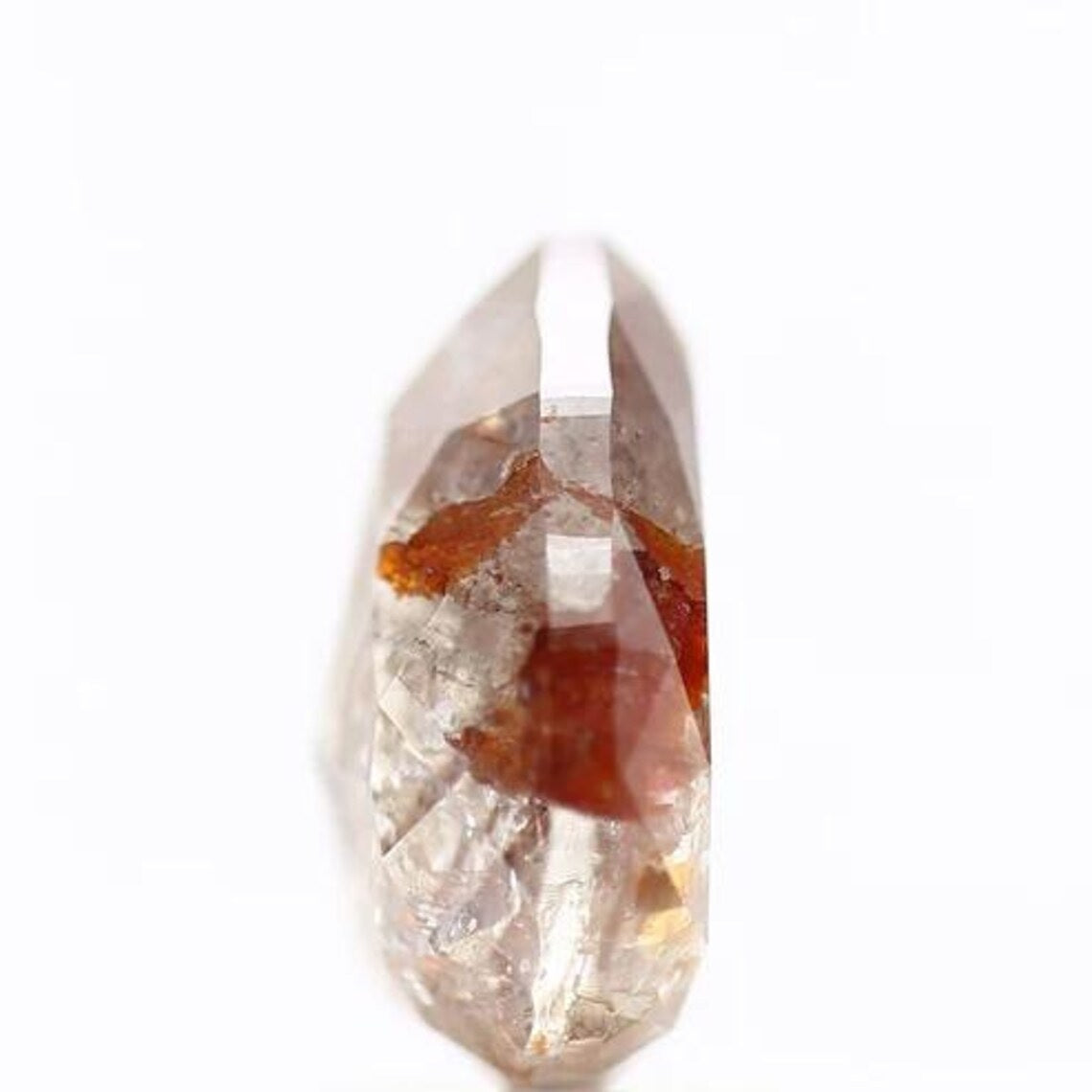 3.16 Ct Salt and Pepper Diamond, Natural Brown Color Pear Cut Loose Diamonds for Engagement Ring
