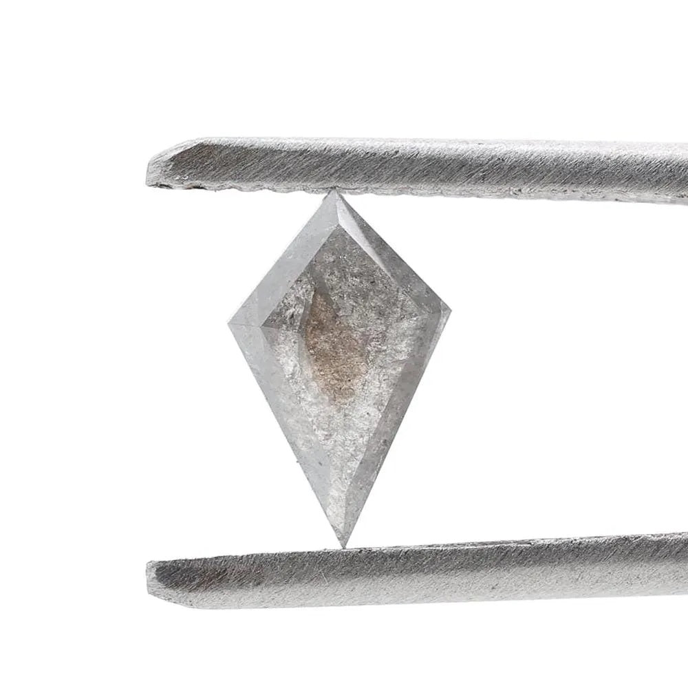 0.51 Cts Salt and Pepper Diamond, Natural Gray Kite Loose Diamonds for Engagement Ring