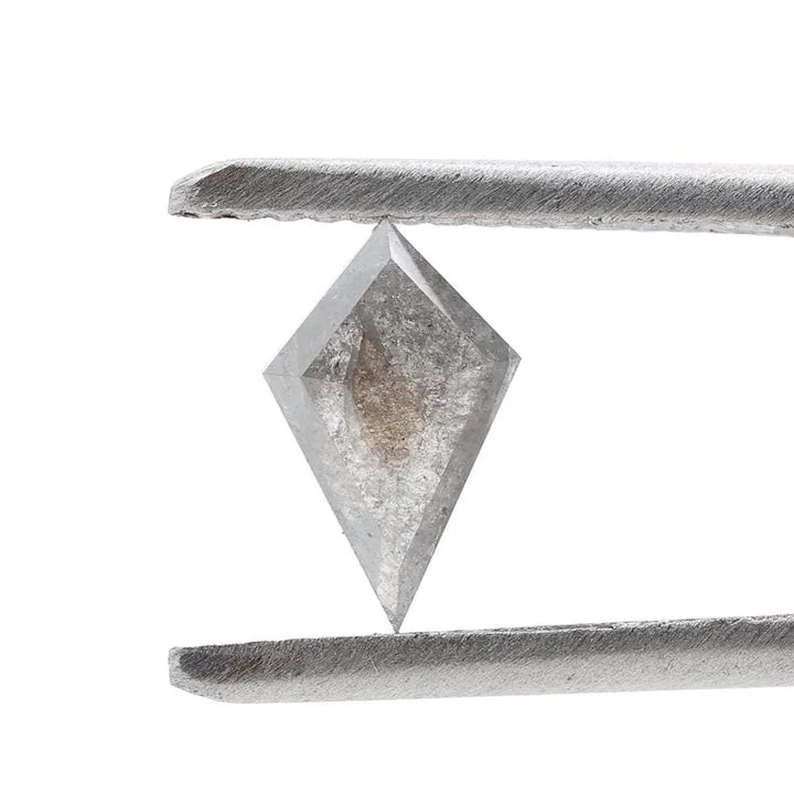 0.51 Cts Salt and Pepper Diamond, Natural Gray Kite Loose Diamonds for Engagement Ring