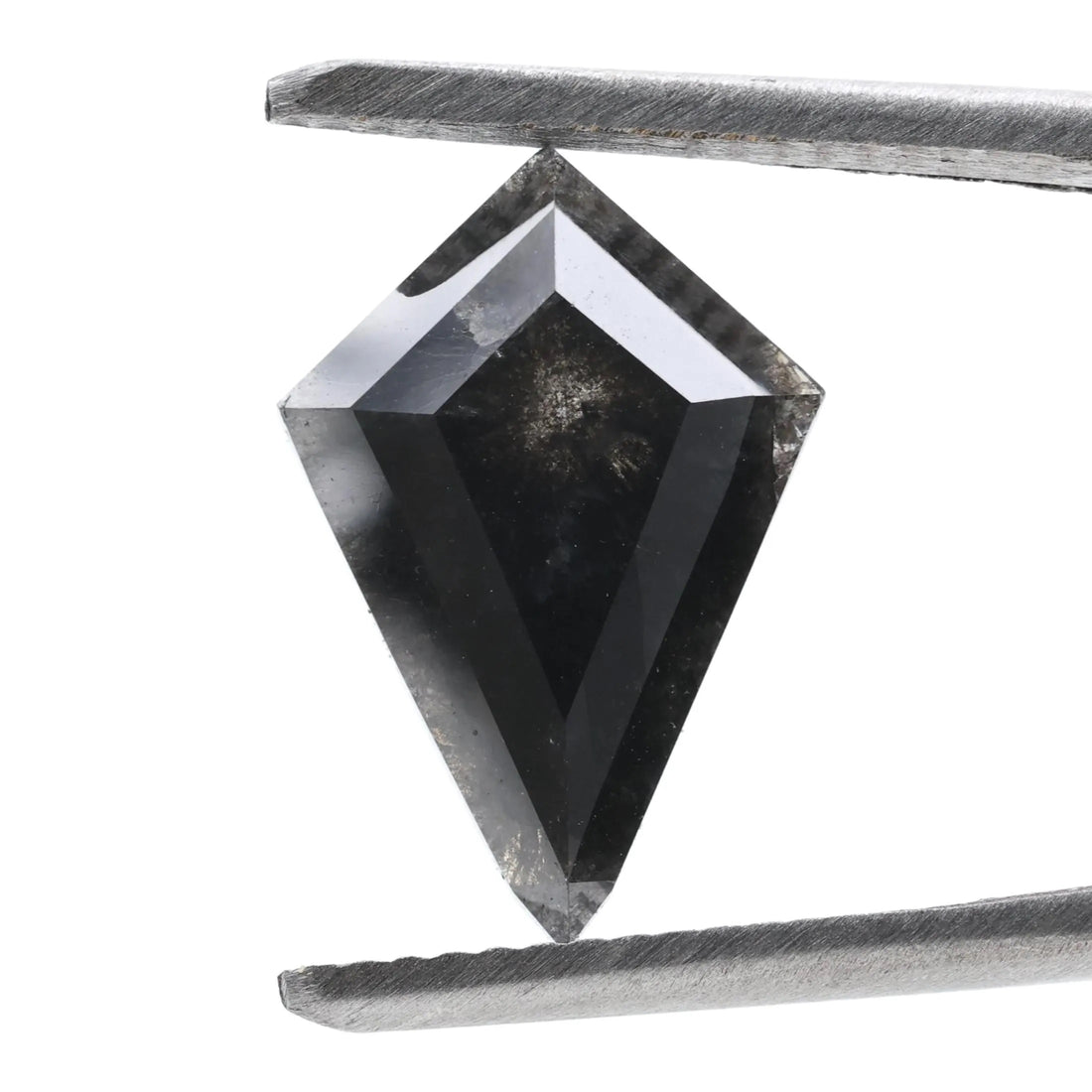 2.79 Carat Salt and Pepper Diamond, Natural Gray Kite Loose Diamonds for Minimalist Engagement Ring