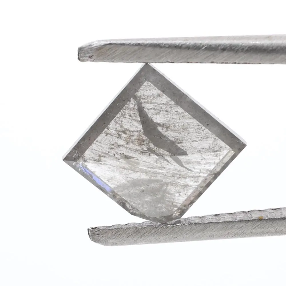 1.03 Ct Salt and Pepper Geomteric Diamond, Natural Gray Color Loose Diamonds for Wedding Ring