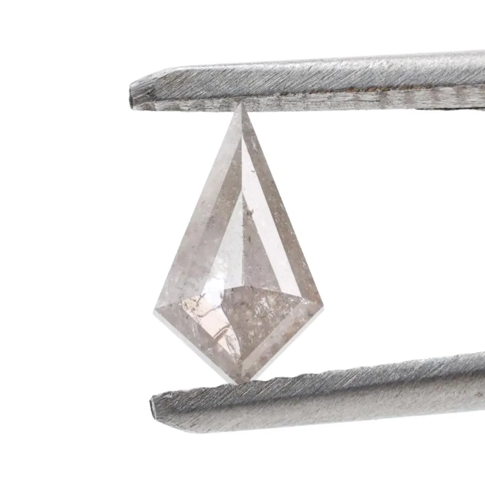 0.57 Ct Salt and Pepper Diamond, Natural Gray Kite Loose Diamonds for Engagement Ring