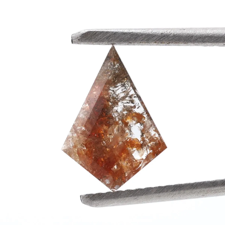 1.11 Ct Salt and Pepper Diamond, Natural Brown Color Kite Cut Loose Diamonds for Engagement Ring