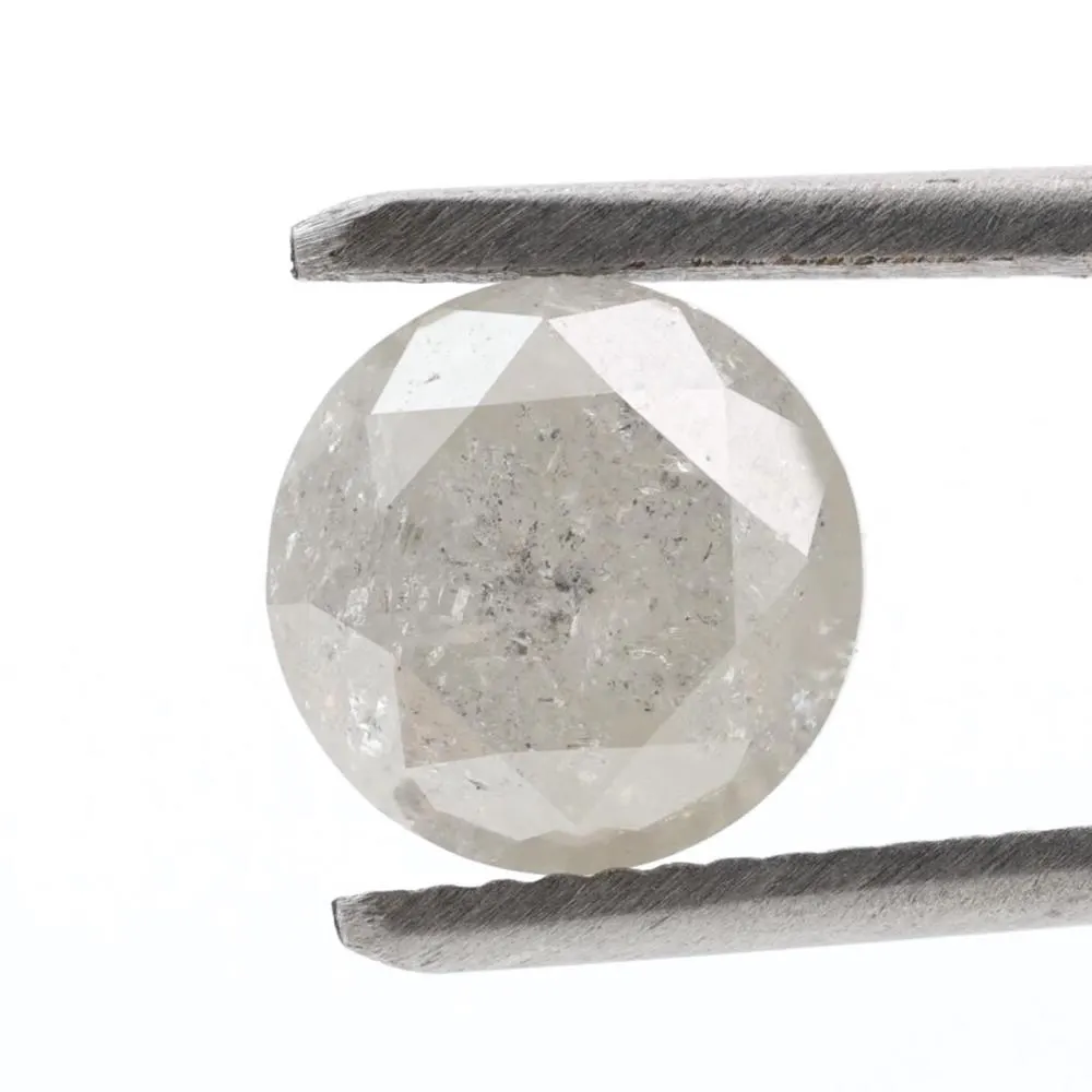 2.80 Carat Salt and Pepper Diamond, Natural Gray Round Loose Diamonds for Engagement Ring