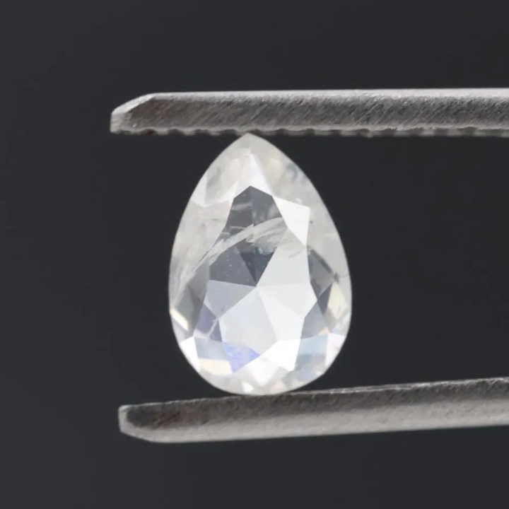 1.33 Ct Salt and Pepper Diamond, Natural Gray Color Pear Cut Loose Diamonds for Engagement Ring