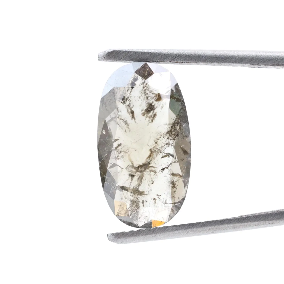 3.69 Ct Salt and Pepper Diamond, Natural Brown Oval Loose Diamonds for Minimalist Engagement Ring