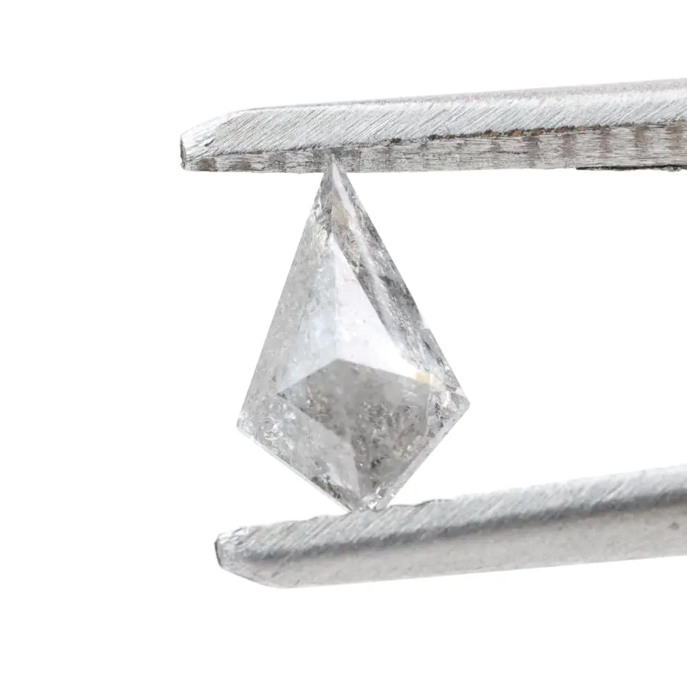 0.64 Ct Salt and Pepper Diamond, Natural Gray Kite Loose Diamonds for Engagement Ring