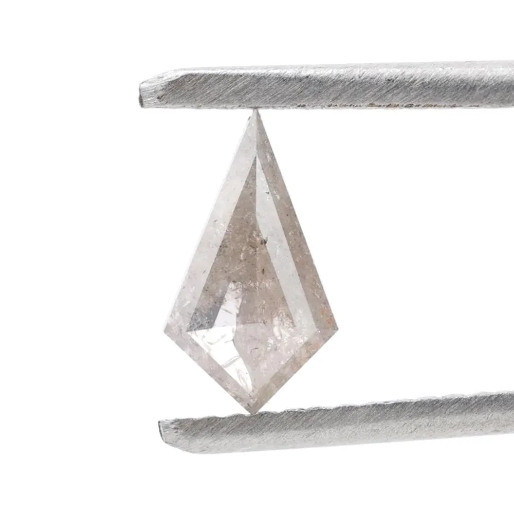 0.57 Ct Salt and Pepper Diamond, Natural Gray Kite Loose Diamonds for Engagement Ring