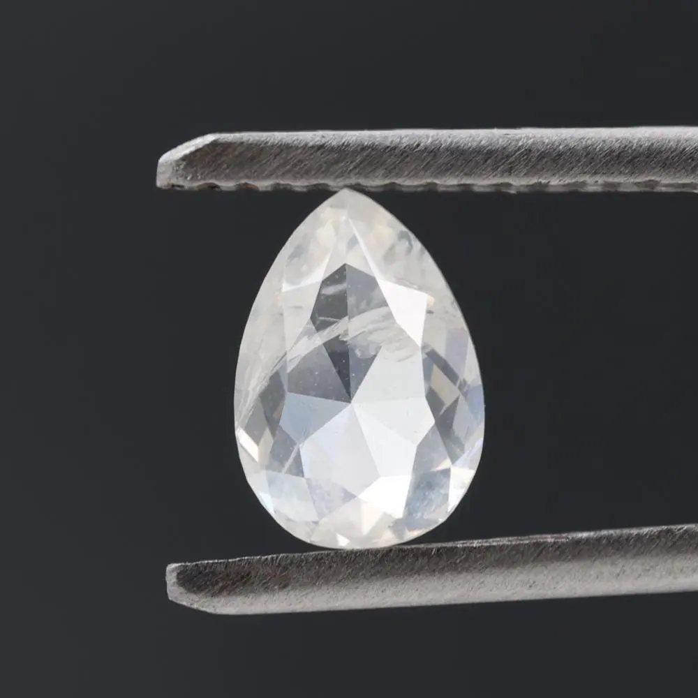 1.33 Ct Salt and Pepper Diamond, Natural Gray Color Pear Cut Loose Diamonds for Engagement Ring