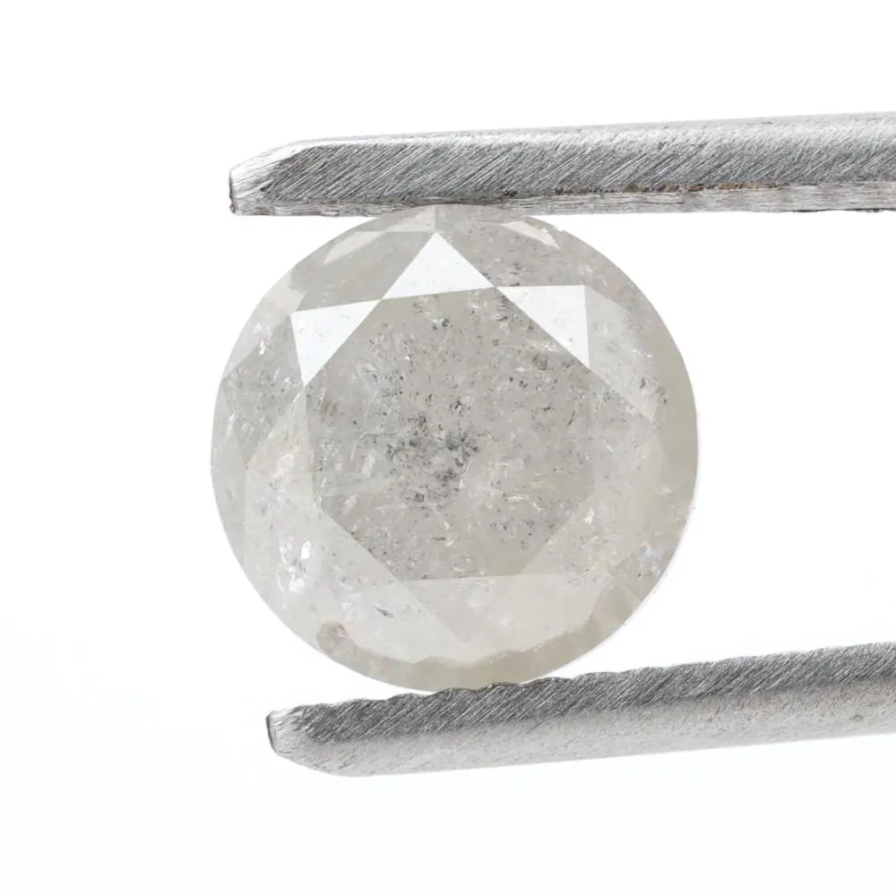 2.80 Carat Salt and Pepper Diamond, Natural Gray Round Loose Diamonds for Engagement Ring