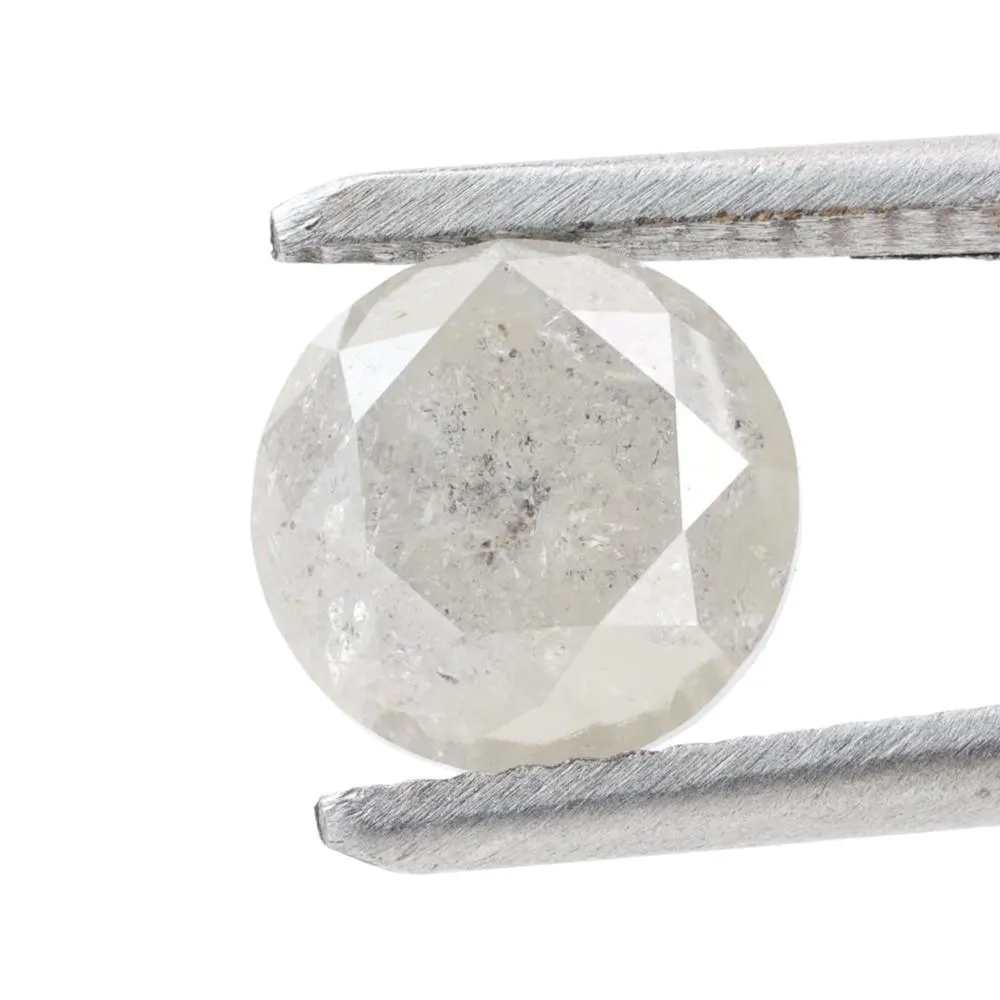 2.80 Carat Salt and Pepper Diamond, Natural Gray Round Loose Diamonds for Engagement Ring
