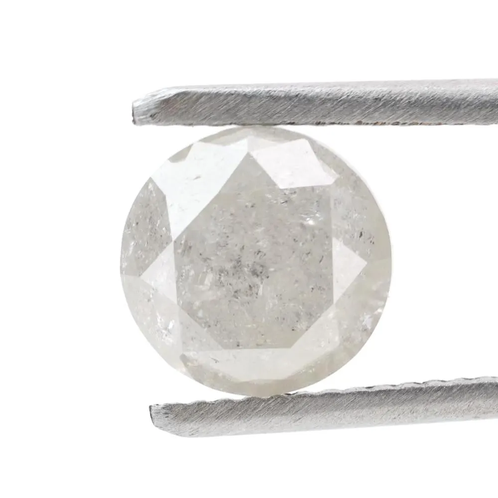 2.80 Carat Salt and Pepper Diamond, Natural Gray Round Loose Diamonds for Engagement Ring