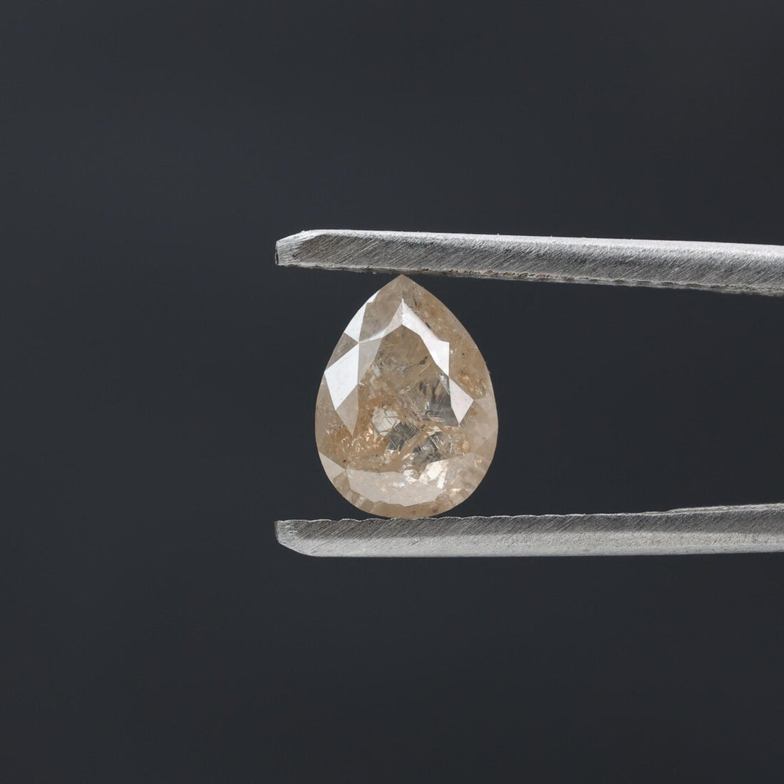 1.28 Ct Salt and Pepper Diamond, Natural Gray Pear Cut Loose Diamonds for Engagement Ring