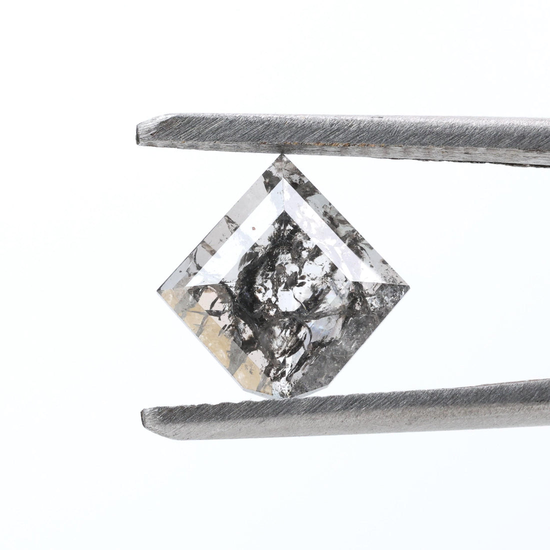 1.07 Carat Salt and Pepper Diamond, Natural Gray Shield Loose Diamonds for Minimalist Engagement Ring